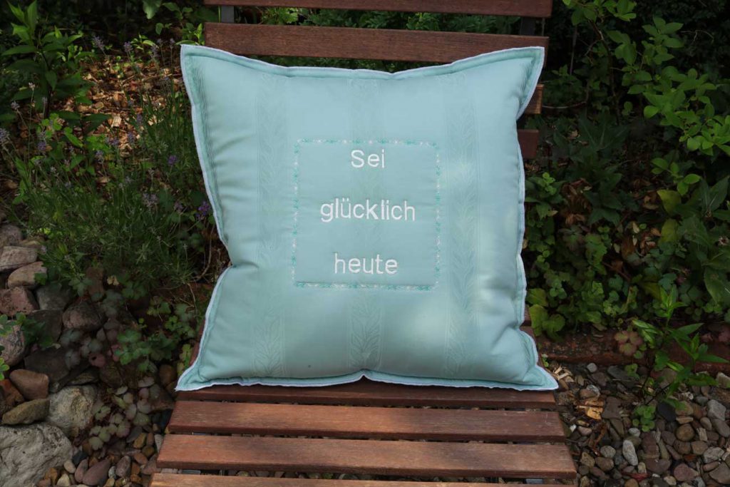 Kissen Sei gluecklich